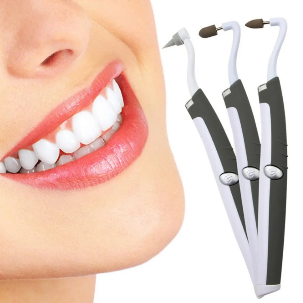 Многофункциональный светодиодный Sonic Электрический вибромассажер для зубы отбеливающий ластик полировка для снятия зубного камня удаления зубного камня шлифовальные зубы Красители