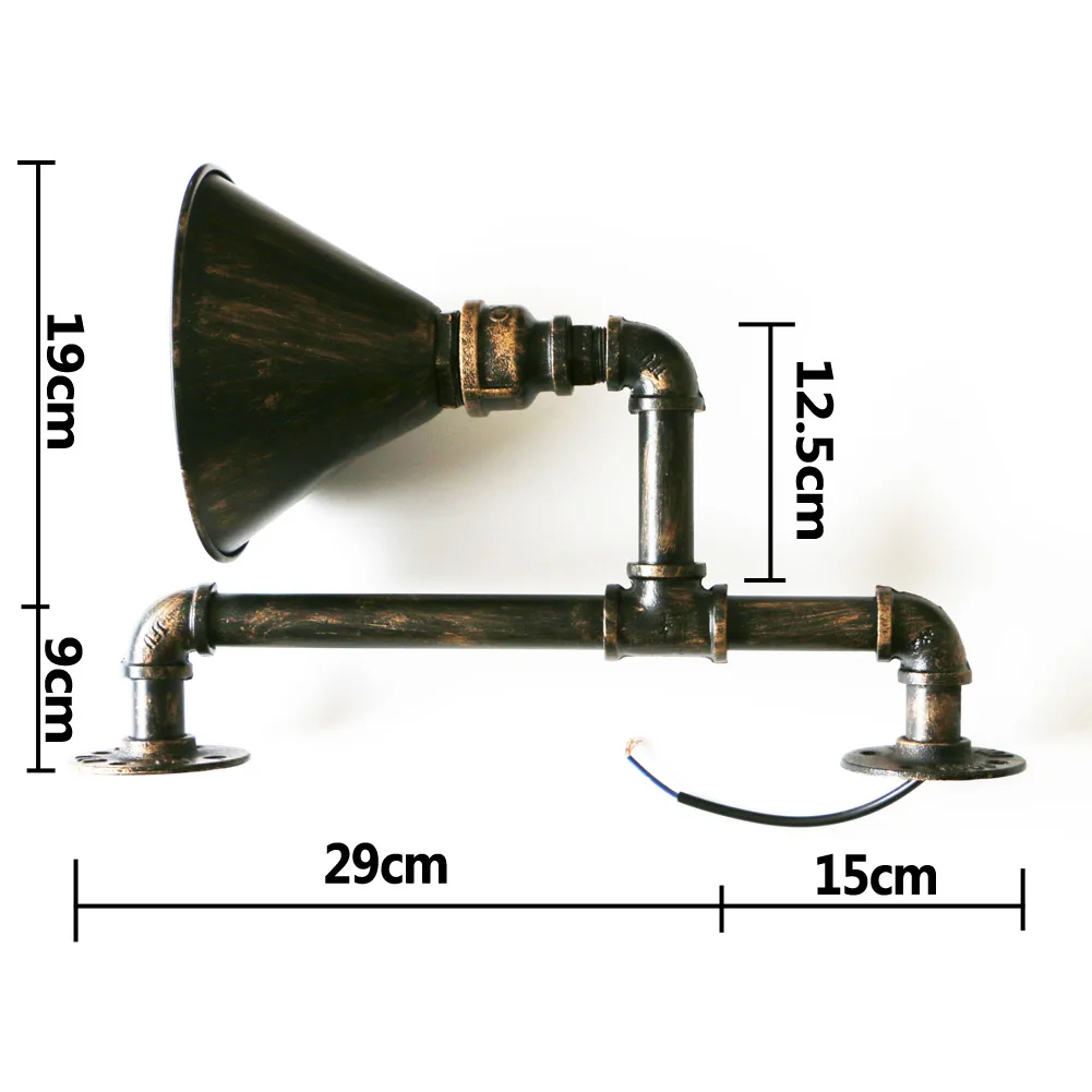 Старинная водопроводная труба Настенные светильники персонализированное Украшение Настенные светильники в стиле лофт, для промышленных помещений и складов настенное крепление лампы Эдисона