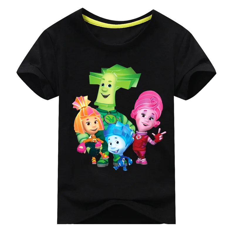 Детская Хлопковая футболка «Фиксики», костюм детская одежда футболка с короткими рукавами для мальчиков, одежда футболка для девочек детские футболки, топы, DX120