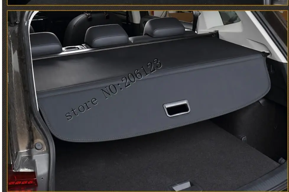 За полкой автомобильный стиль для 2019Tiguan черная крышка багажника материал занавески задние шторы раздвижные прокладки задние стойки