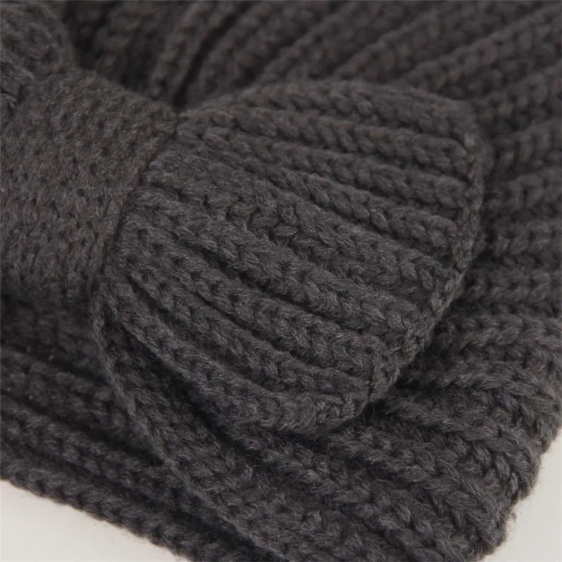 Для женщин Бежевый beanie вязаные шапки шапочки бантом Вязание кашемир утепленная одежда зимняя шапка зимние шапки для