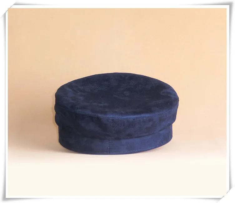 2018 мужские теплые шапки оптом мужские и женские английские остроконечные кепки горячая распродажа Женские темно-синие берет с кожаный
