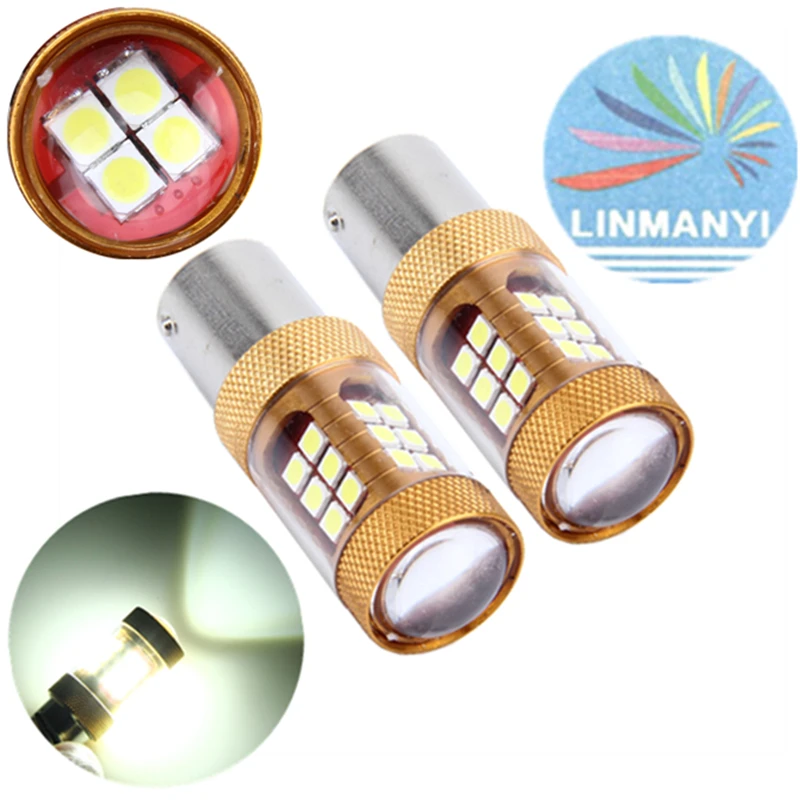 2 шт. высокомощные P21W 28SMD 900LM Samsung 3030 Chips 1156 28W BA15S фонари заднего хода DRL дневные