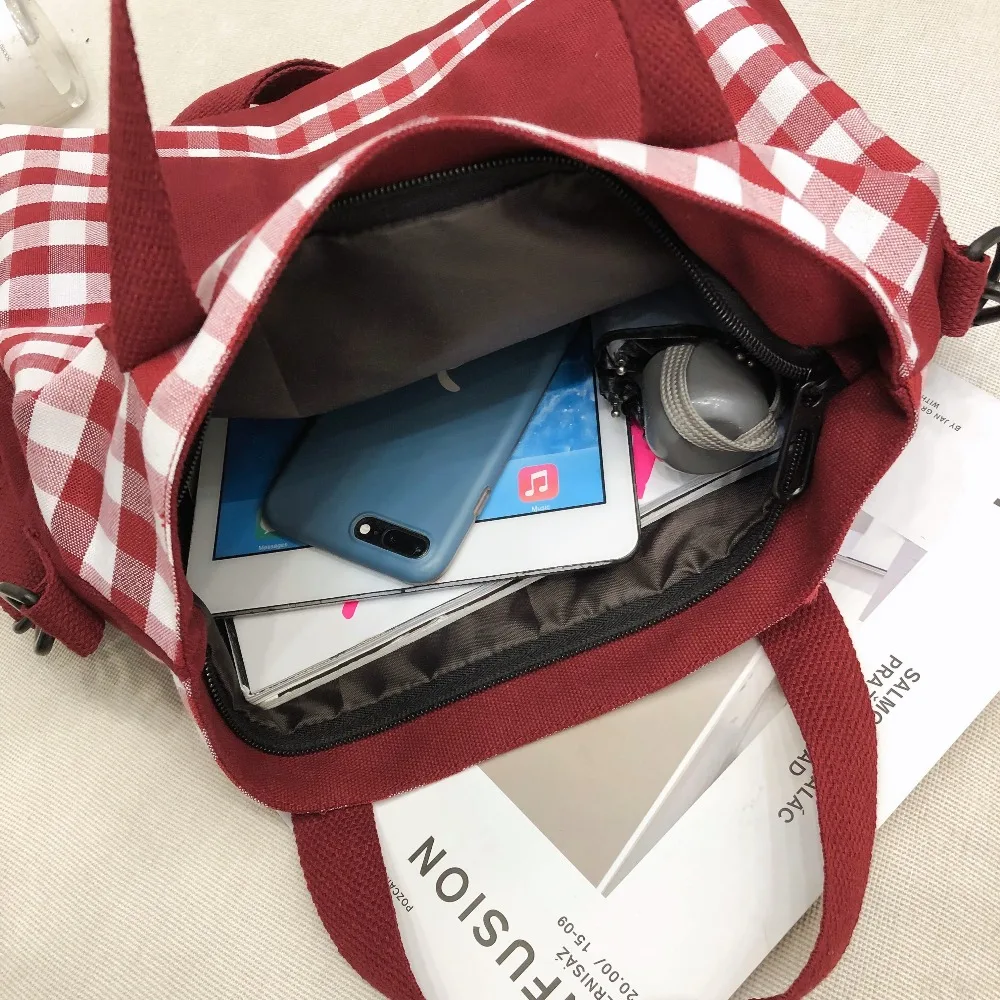 Menghuo New Animal pattern Canvas Messenger Bag Girls Single Shoulder Bag Crossbody Bag Women Female lattice Bags Bolsa Feminina 1 (6)