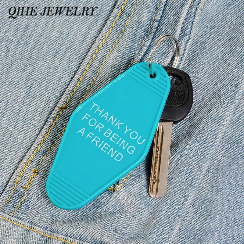 

QIHE JEWELRY SHADY PINES Keychain Best Friend Keyrings Personalized Key chain Keyring gift for him, gift for her Gift for Friend