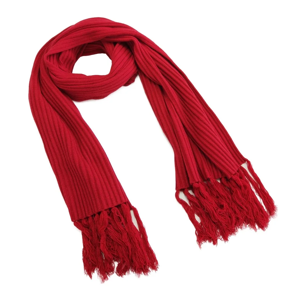 Knitbest''180x50CM Winter Couple Scarves Red Tassel Fringe Thickening ...