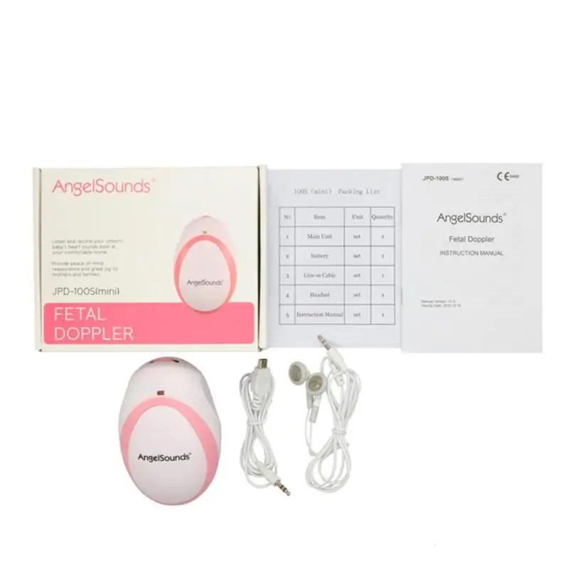 

New angelsounds fetal doppler JPD-100S mini Ultrasound Prenatal baby doppler with APP funaction for iphone IOS android system U3