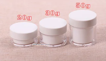 

20g/ml 30g/ml 50g/ml Acrylic jars with white flat cap cosmetics Cream Jars Cosmetic cream bottle jar 100pcs/lot 100pcs/lot