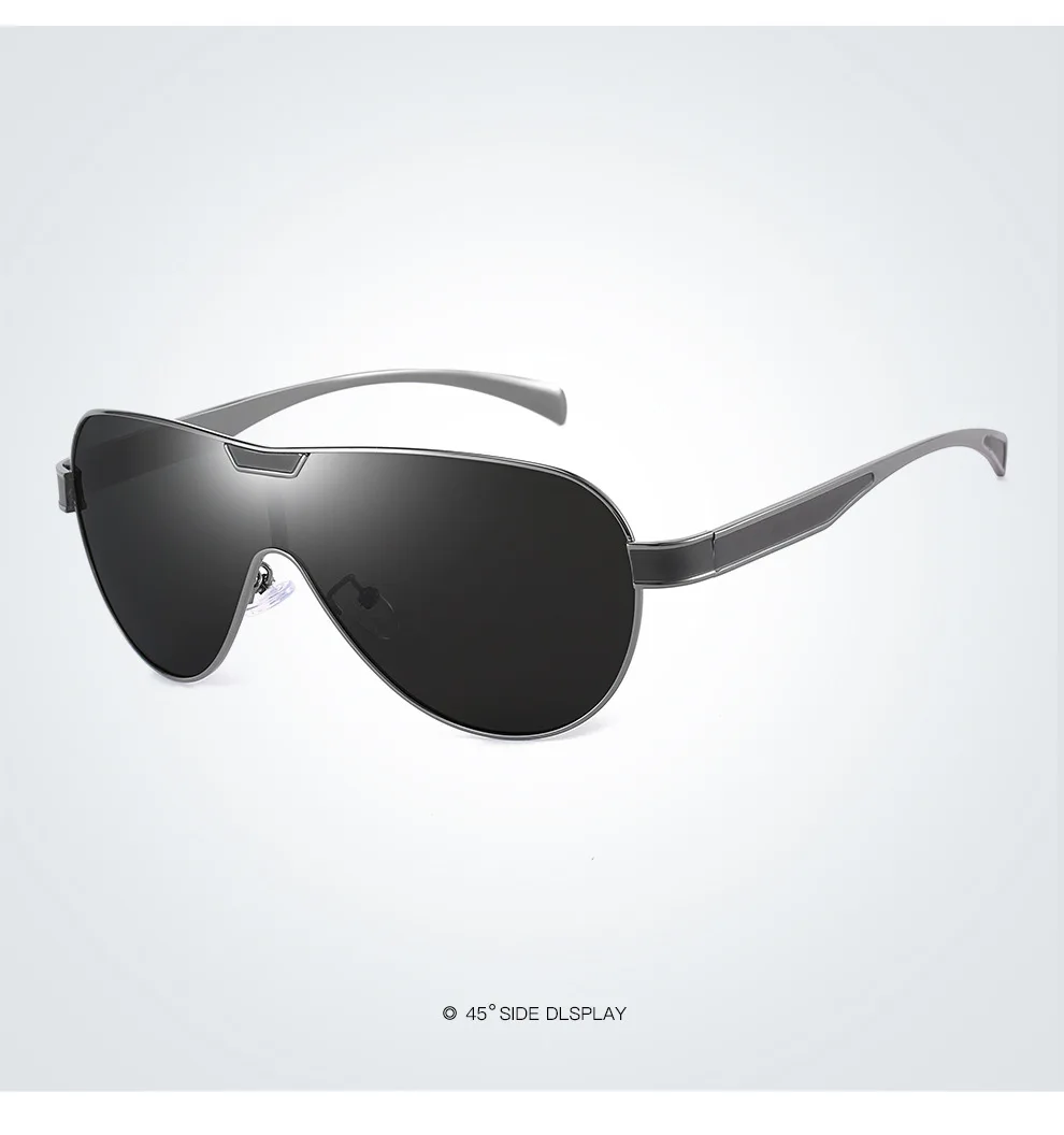 RBEWTP унисекс бренд Пилот солнцезащитные очки мужские Поляризованные Вождения один объектив негабаритных солнцезащитных очков UV400 оправа очки Gafas De So