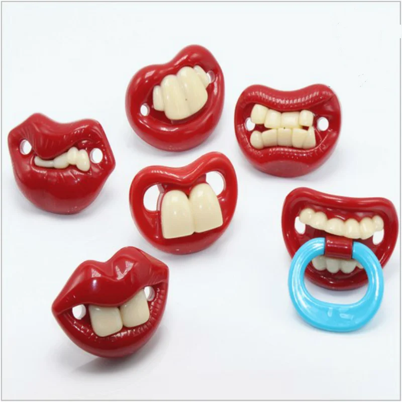 1pcs novelty teeth children child soother baby funny dummy prank Funny