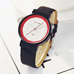 Горячая мода творческие часы женские и мужские кварцевые-часы 2018 бренд Уникальный дизайн набора влюбленных часы кожаные Наручные часы Часы