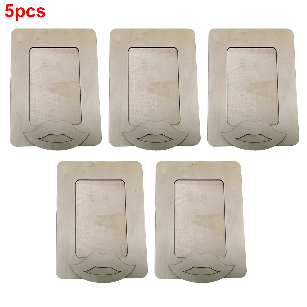 5Pcs Photo Frame Desktop Gifts Ornament Home DIY Rectangle Home Decoration Wooden Holder Picture Accessories Office Crafts - Цвет: 3