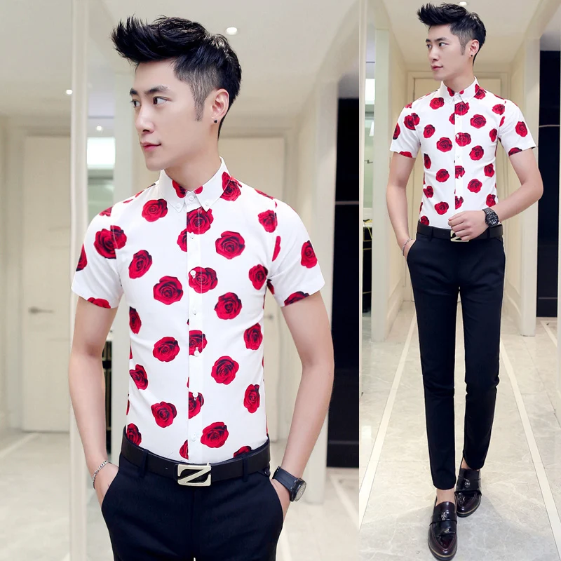 2016 Korean Style Outfit Flower Shirts 