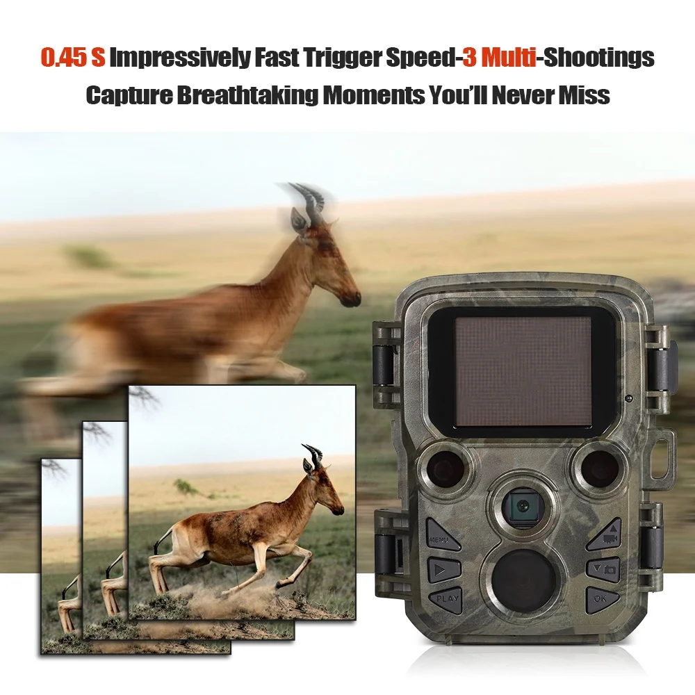 Дикая природа 12MP 1080 P Mini Trail фото Ловушка Охота камера для спортивной охоты на открытом воздухе для наблюдения в дикой природе камера с PIR