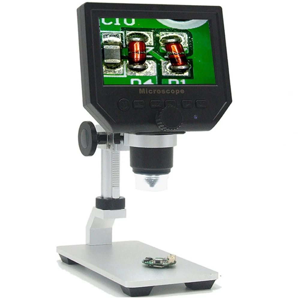 

Digital Microscope 1-600X Continuous Magnification 4.3 Inches HD OLED Display 3.6 MP CCD With Built-in Chargable Lithium Battery