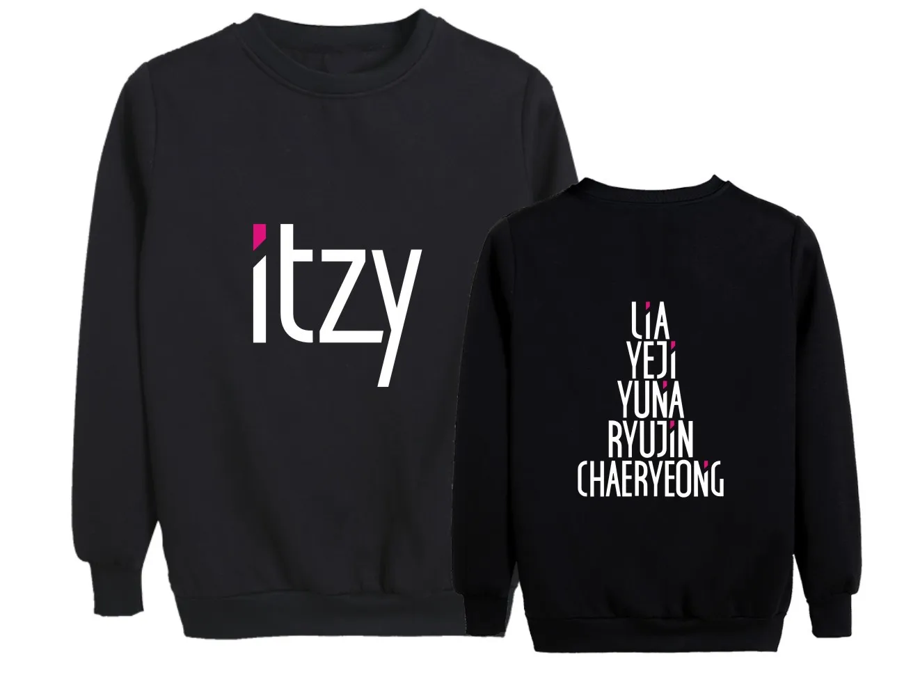 Kpop Itzy concert member Lia YeJi свитер с длинными рукавами пуловер Harajuku name Свитшот k-pop