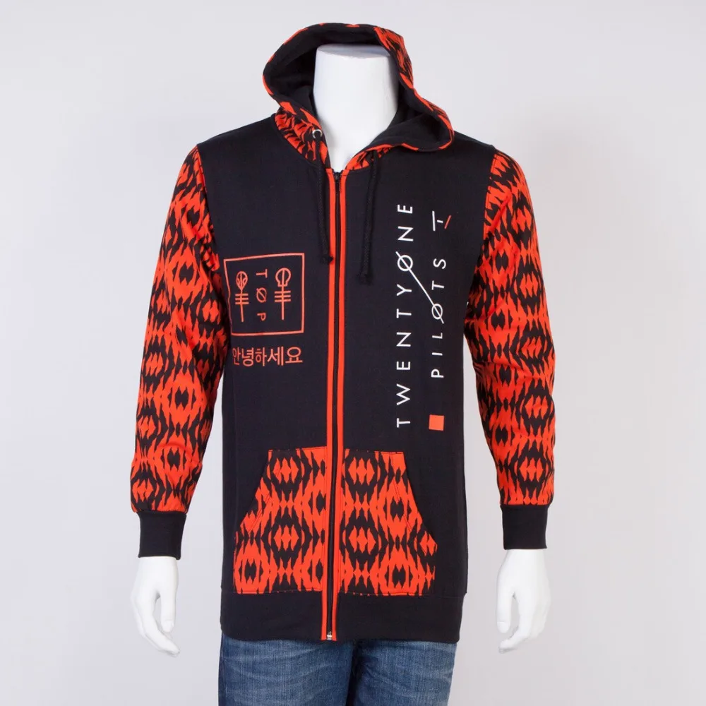 21 pilots zip up hoodie