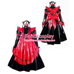 Сисси горничной платье ПВХ с замочком форма карнавальный костюм Сделанные на заказ [G2176]