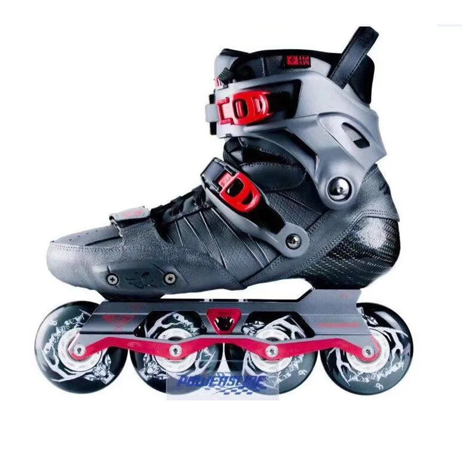 

100% Original 2018 Powerslide EVO Carbon Fiber Professional Slalom Inline Skates Adult Roller Free Skating Shoes Sliding Patines