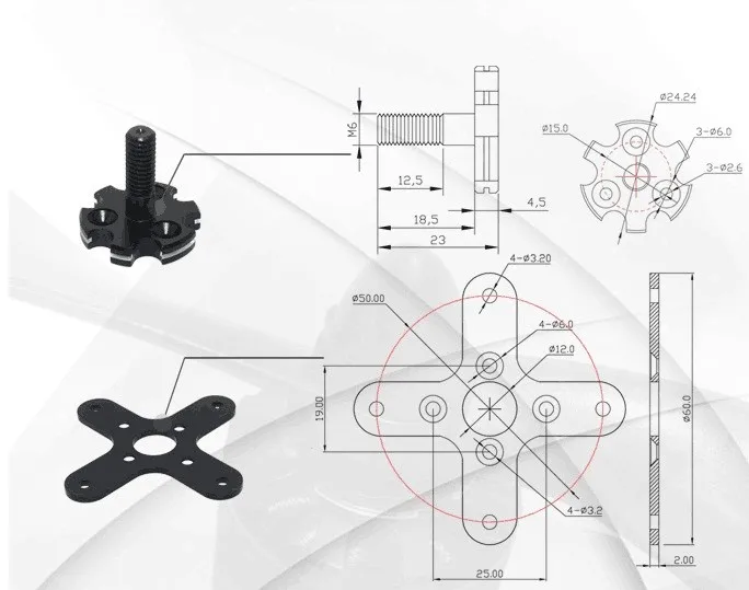 Emax MT3515 650KV KV650 микро электрический бесщеточный двигатель CW CCW для FPV мультикоптера квадрокоптера