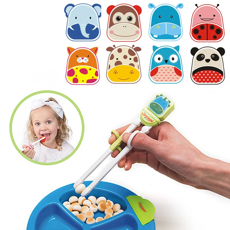 

Food Accessories 1 Pair Multi Color Cute Animals Minions Learning Training Chopstick Kid Children Chinese Chopstick Learner