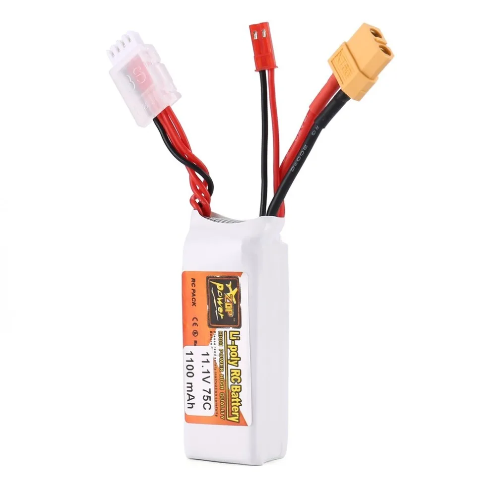 

ZOP Power 11.1V 1000mAh 70C 75C 3S 1P Lipo Battery JST XT60 Plug Rechargeable for RC Racing Drone Helicopter Car Boat Model