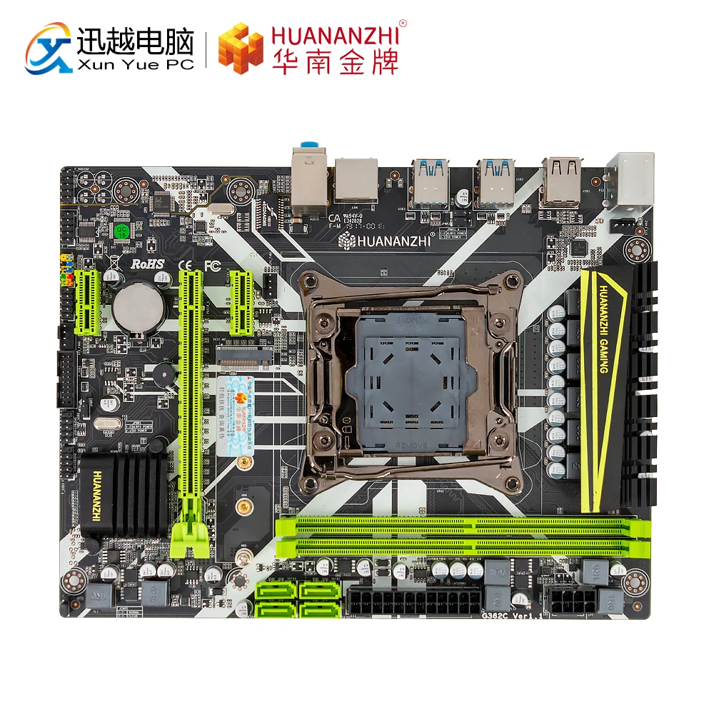 Huanan Zhi X99-8M игровой Материнская плата Intel X99 LGA 2011-3 все серии DDR4 кода коррекции ошибок 1866/2133/2400/2666 МГц 32 Гб M.2 NVME USB3.0 блок питания ATX