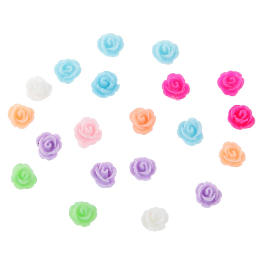 20PCS Multicolor Mini Resin Flower Micro Landscape Decoration