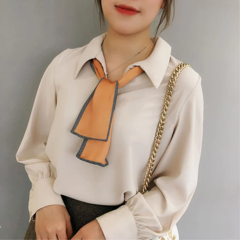 

Female Satin Scarf Print New Bag Becoration Head Neck Scarf For Women Foulard Girls Tie Fashion Little Scarves Neckerchief
