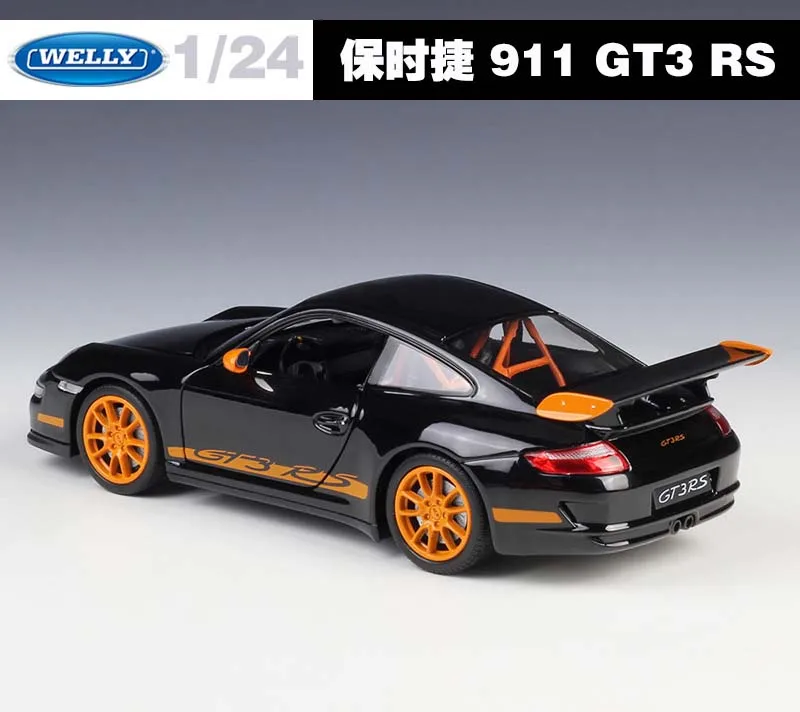 Welly литья под давлением 1:24 Масштаб Модель симулятора автомобиля сплав Porsche 911 GT3 RS 997 спортивная машина металлическая игрушка гоночный автомобиль для детей Коллекция подарков