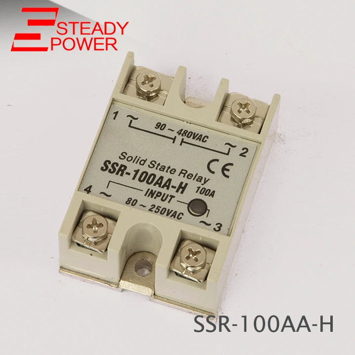 

DC control AC Solid State Relay 100A input 3-32V DC output 90-480V AC relay SSR-100DA /SSR-100AA