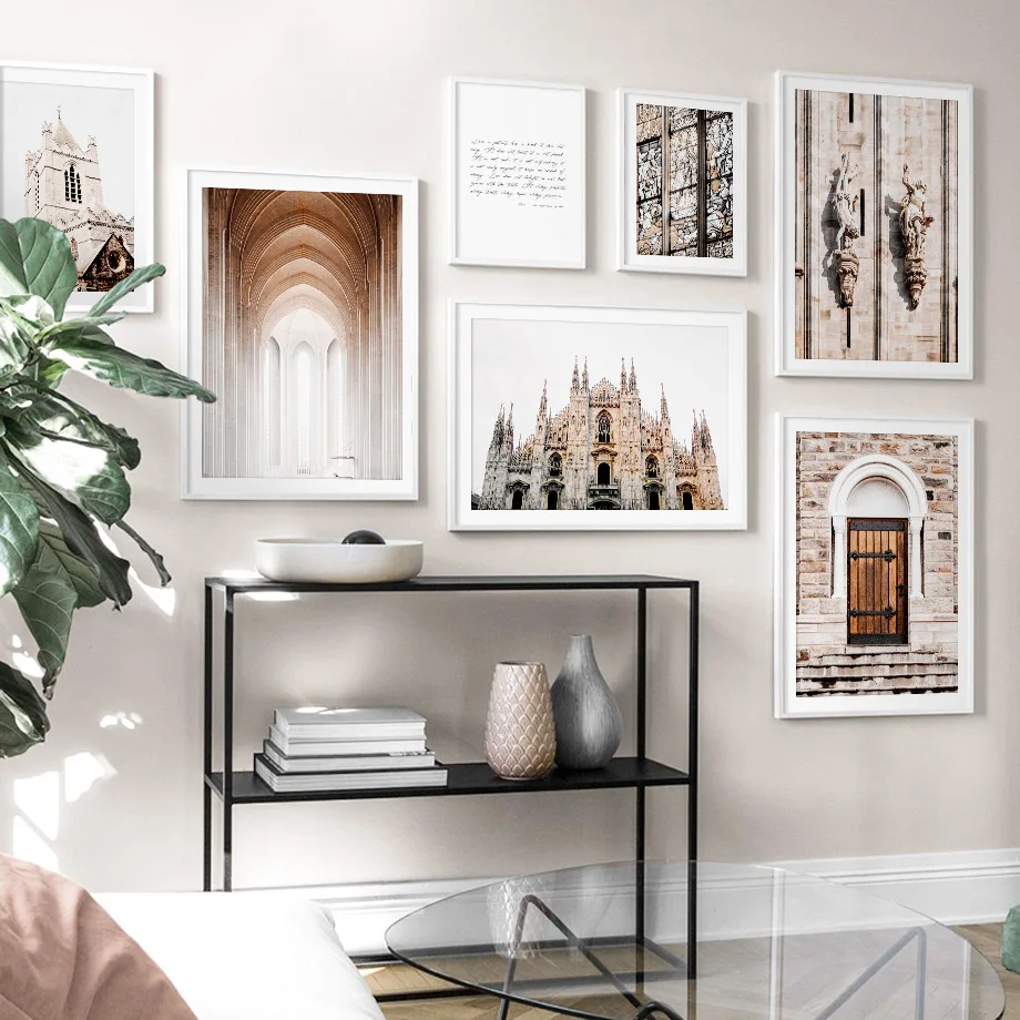 

Morocco style Christian church Landscape Quotes Nordic Posters And Prints Wall Art Canvas Painting Wall Pictures For Living Room