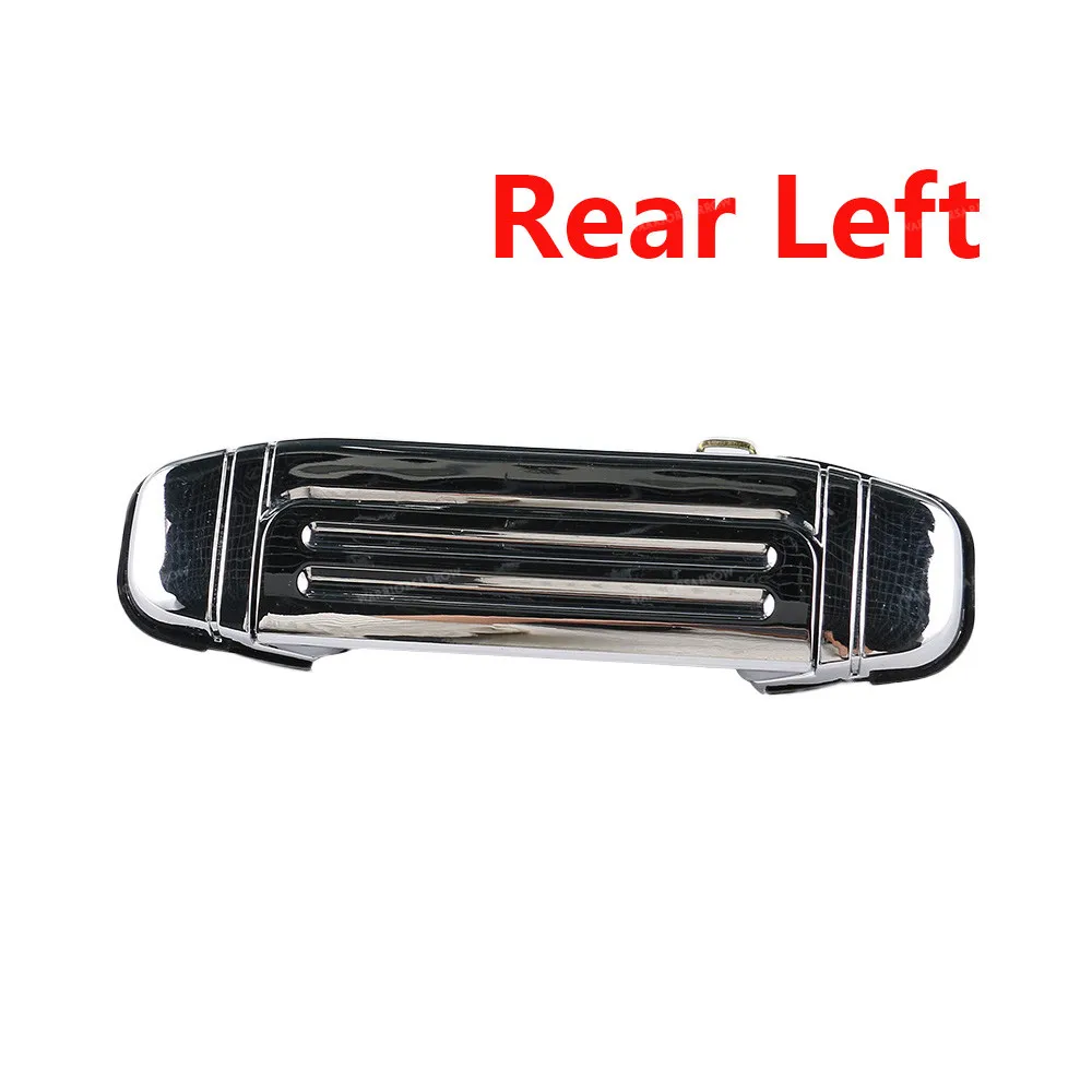 Хром Полный автомобиль спереди и сзади наружная дверная ручка для Mitsubishi Pajero V31 V32 V33 V43 V46 MR156875 MR156876 MR156877 MR156878 - Цвет: Rear Left