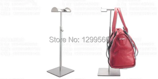 Матовая нержавеющая сталь подставка-стойка для сумок регулируемая съемная с обеих сторон сумка, витрина 10 шт