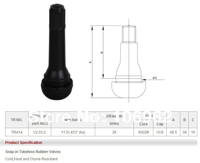 100 шт./лот TR414 Шины Клапаны EPDM резиновые оснастки бескамерные клапаны для легковых автомобилей шины клапан Стебли колеса обод Запчасти Аксессуары