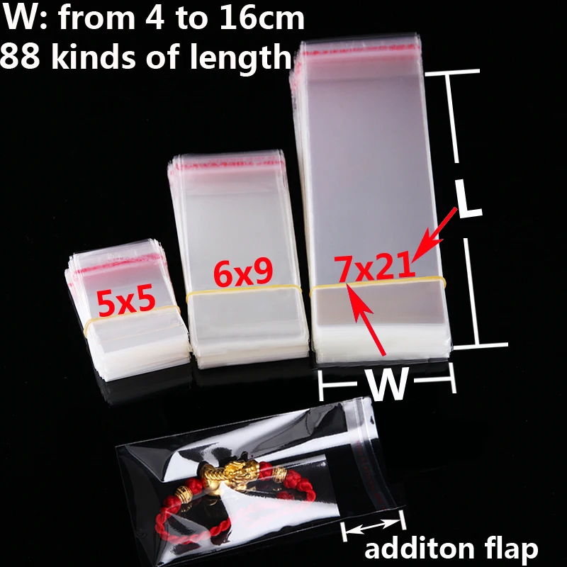 

200 Pcs 6 x 9 cm Clear Plastic Packaging Bags 2.36" x 3.54" Poly OPP Small Cello Cellophane Bag for Gift Packing