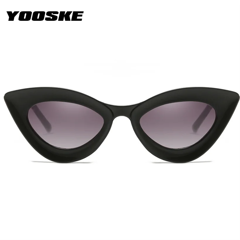 

YOOSKE Fashion Small Sunglasses Women Sexy Vintage Cat Eye Sun Glasses Brand Desinger Eyeglasses Female Shades Black Glasses