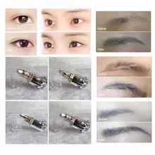 7 цветов eyeкоричневая Татуировка растительный пигмент набор наборы краска для тела 12 мл Профессиональная Красота для перманентного макияжа краска s