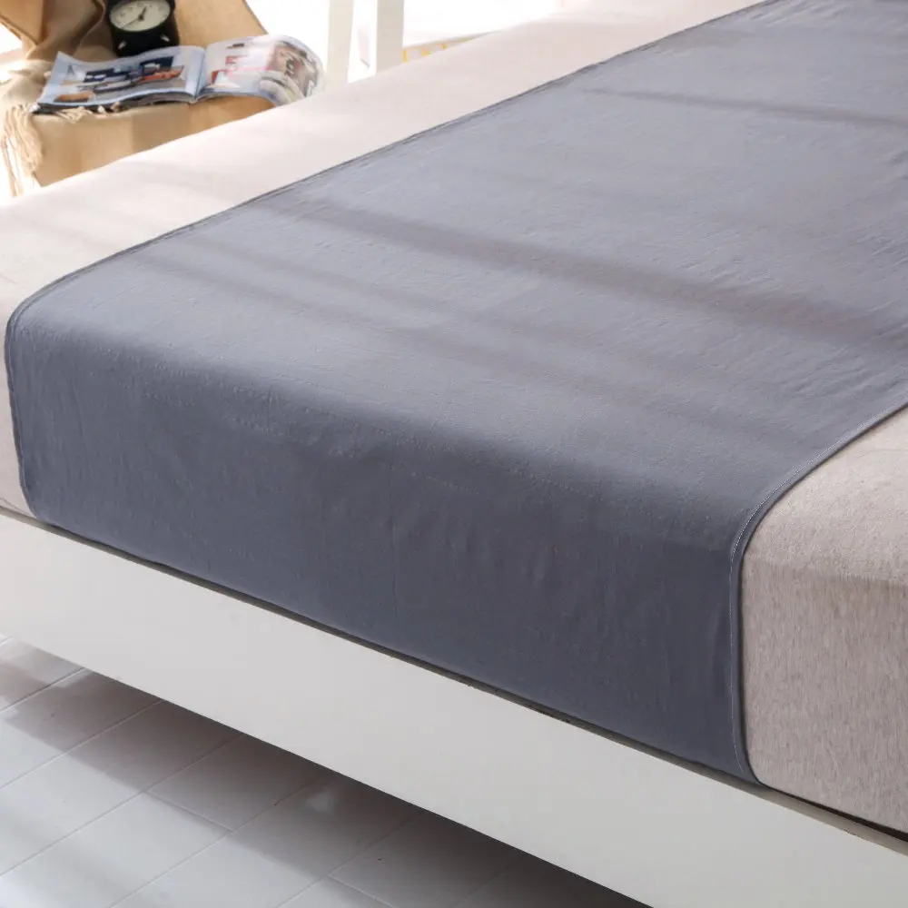 Earthing Sheets, Grounding Flat Sheets Bed sheet 90% Organic Cotton+10% Pure Silver Fiber Grey 60*265cm/23*104inch 5