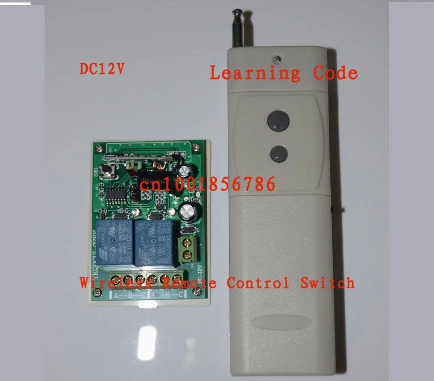 

12V 2CH 3000M RF Wireless Remote Control Switch System Receiver & Transmitter Learning code Toggle Momentary