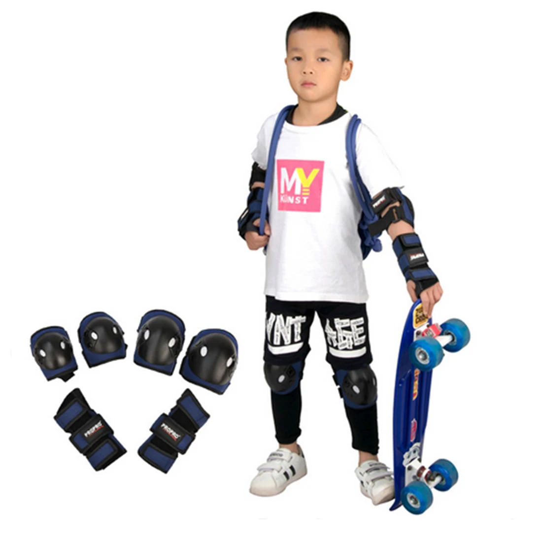 6Pcs Free Size Child Sport Safety Protective Body Gear Sets for Cycling