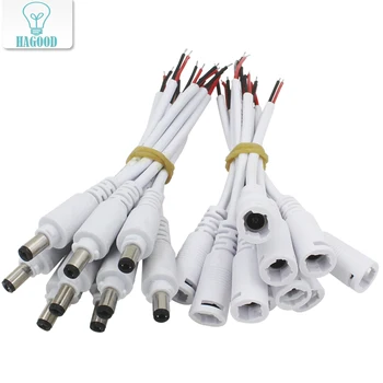 

100 Pairs DC male and female head plug line wiring connector line lock buckle Power supply DC Power Connector Adapter