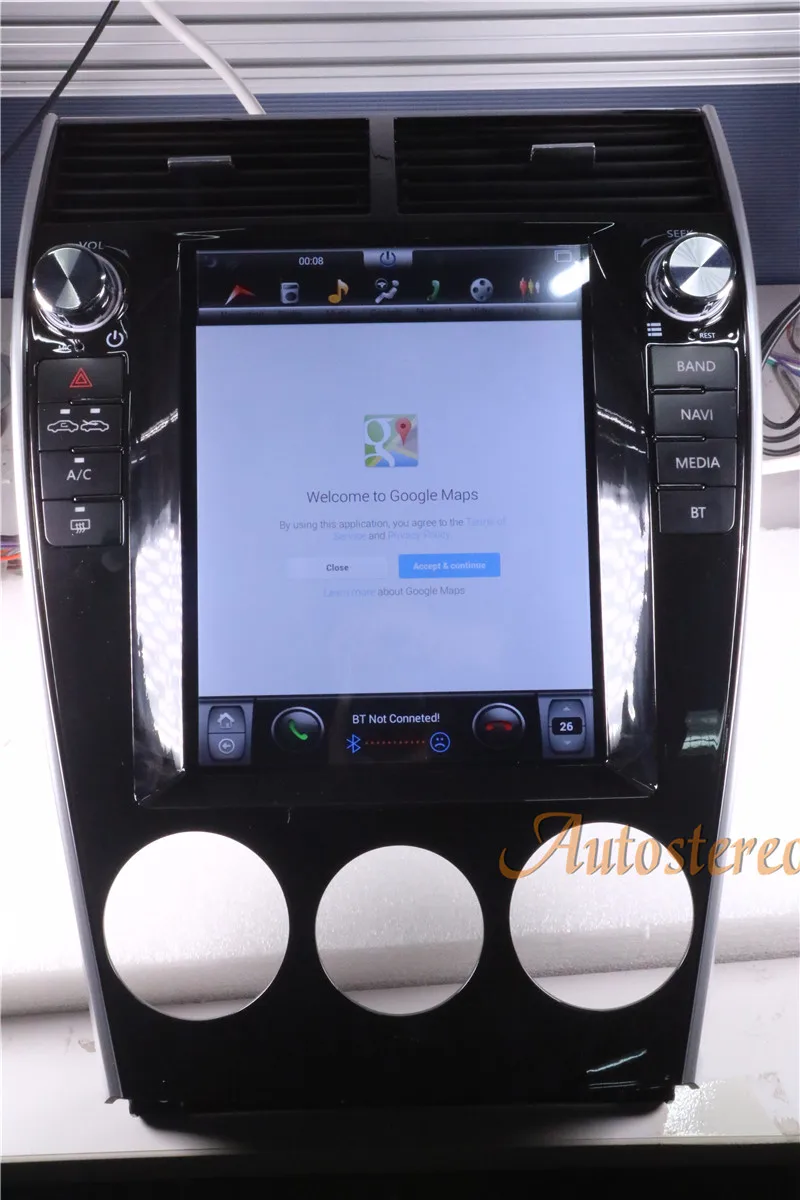 Perfect Android 7.1 Tesla style Car no DVD Player GPS Navigation For Mazda6 2002-2008 radio tape recorder stereo headunit multimedia IPS 7