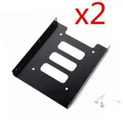 2 х 2,5 "до 3,5" SSD HDD Металл адаптер Монтажный кронштейн держатель жесткого диска для ПК