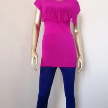 MIYAKE/Модная и милая плиссированная футболка с бахромой;