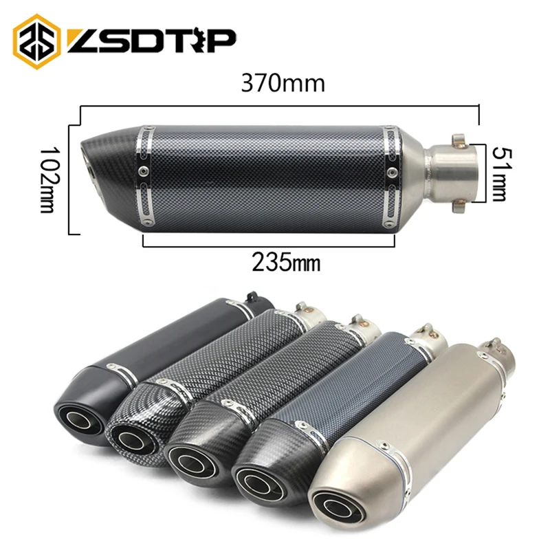 

ZSDTRP Universal Motorcycle Akrapovic Exhaust Pipe With DB Killer Moto Bike Pot Escape For Versys-X300 BJ500GS F 800 GS