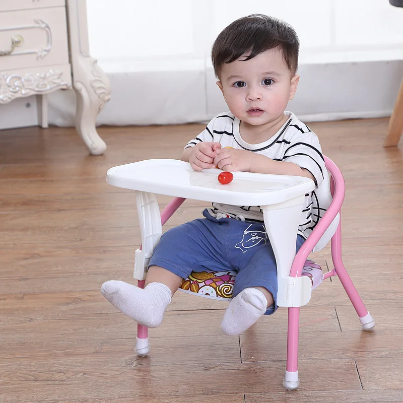 

Children's dining chair with plate baby eating table Baby stool child dining chair back