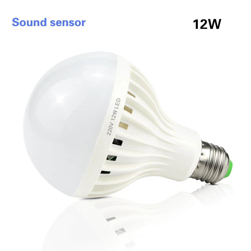 Светодиодная лампа E27 белого света с датчиком движения 3/5/7/9/12 Вт 220 В|night light|hallway night
