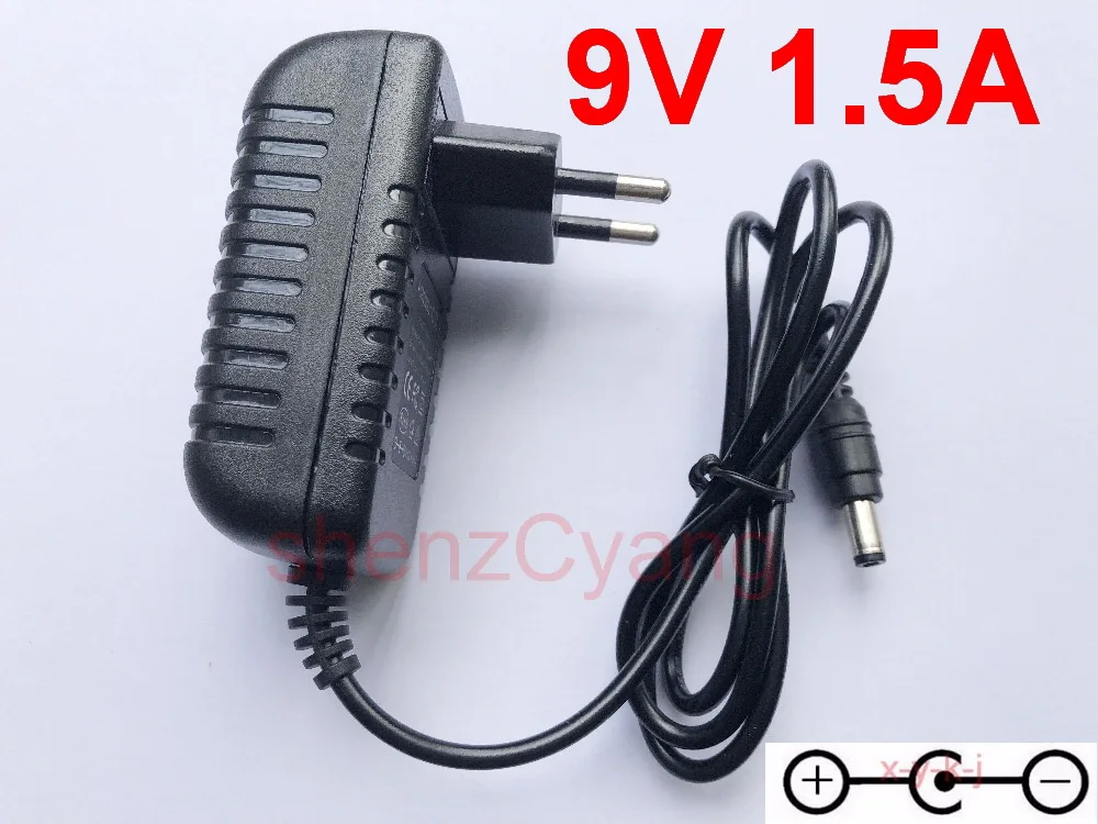 

1PCS High quality AC/DC 9V 1.5A Switching Power Supply adapter Reverse Polarity Negative Inside EU plug 5.5mm x 2.1mm-2.5mm