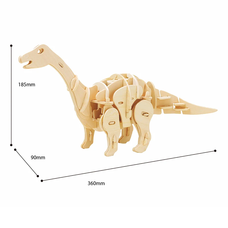ROKR DIY Звук Управление Электрический Динозавров 3D деревянные головоломки сборка модели строительных комплект игрушки для Для детей